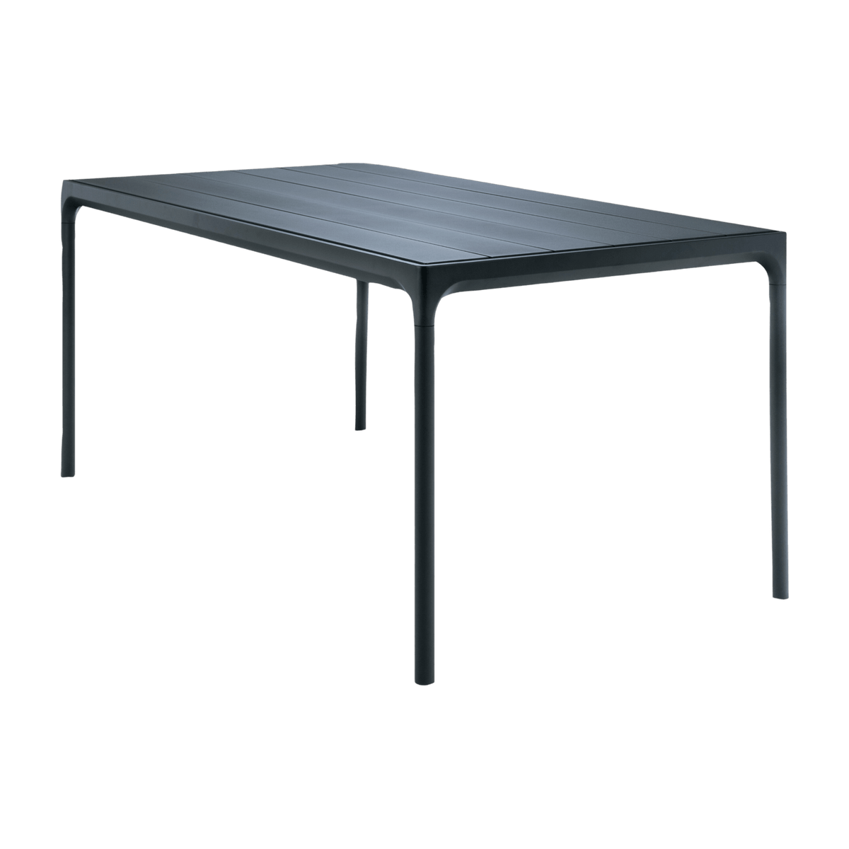 Table rectangulaire 160x90 cm en métal noir FOUR - Houe - The Cool Republic