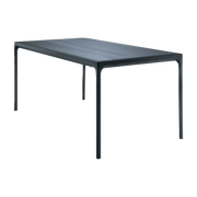 Table rectangulaire 160x90 cm en métal noir FOUR - Houe - The Cool Republic