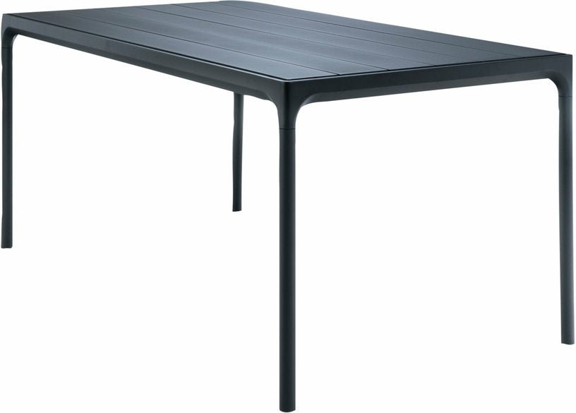 Table rectangulaire 160x90 cm en métal noir FOUR - Houe - The Cool Republic