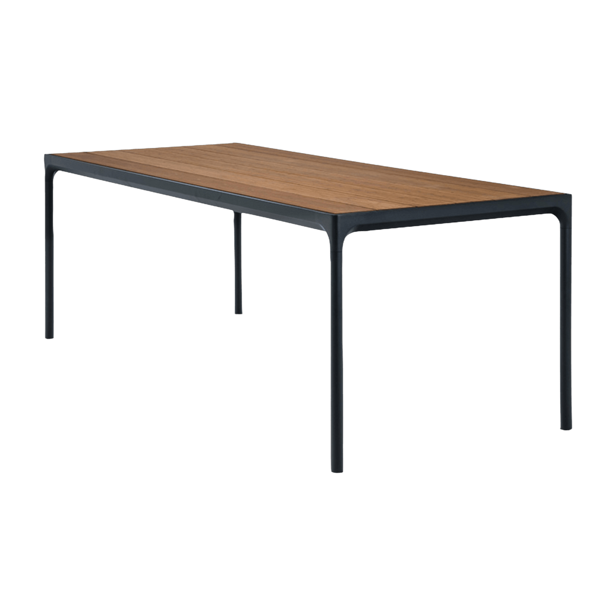 Table rectangulaire 210x90 cm en bambou et cadre noir FOUR - Houe - The Cool Republic