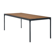 Table rectangulaire 210x90 cm en bambou et cadre noir FOUR - Houe - The Cool Republic
