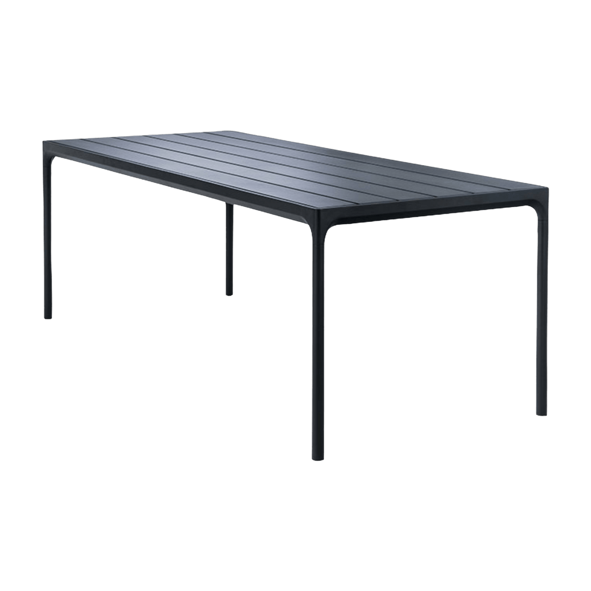 Table rectangulaire 210x90 cm en métal noir FOUR - Houe - The Cool Republic