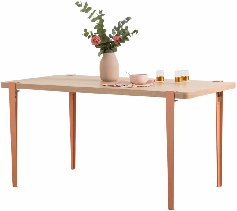 Table rectangulaire avec pieds rose cendré 75 cm Baltazar - TIPTOE - The Cool Republic