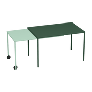 Table rectangulaire coulissante olive et vert d'eau Rafale - Matière Grise - The Cool Republic