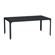 Table rectangulaire en acier mat anthracite 100 cm Hegoa - Matière Grise - The Cool Republic