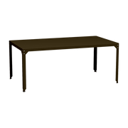 Table rectangulaire en acier mat bronze 100 cm Hegoa - Matière Grise - The Cool Republic
