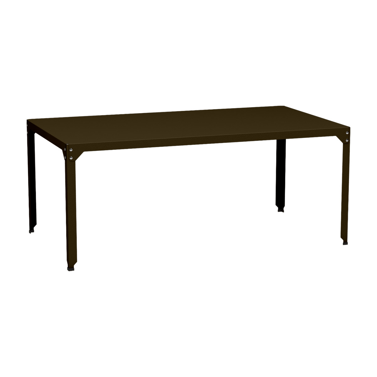 Table rectangulaire en acier mat bronze 100 cm Hegoa - Matière Grise - The Cool Republic
