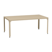 Table rectangulaire en acier mat crème 100 cm Hegoa - Matière Grise - The Cool Republic
