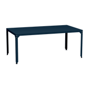 Table rectangulaire en acier mat denim 100 cm Hegoa - Matière Grise - The Cool Republic
