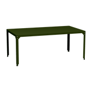 Table rectangulaire en acier mat kaki 100 cm Hegoa - Matière Grise - The Cool Republic