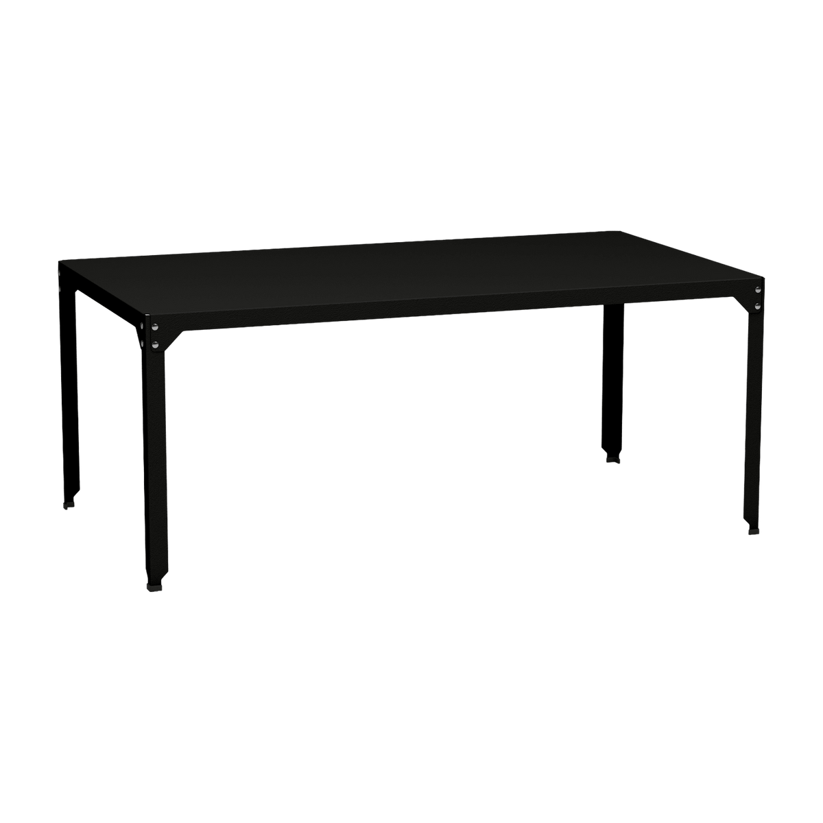 Table rectangulaire en acier mat noir mat 100 cm Hegoa - Matière Grise - The Cool Republic