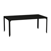 Table rectangulaire en acier mat noir mat 100 cm Hegoa - Matière Grise - The Cool Republic