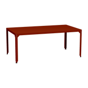 Table rectangulaire en acier mat terracotta 100 cm Hegoa - Matière Grise - The Cool Republic