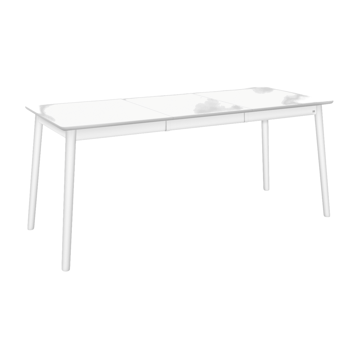 Table rectangulaire en bouleau blanc 127 x 75 cm ZigZag - Hans K - The Cool Republic