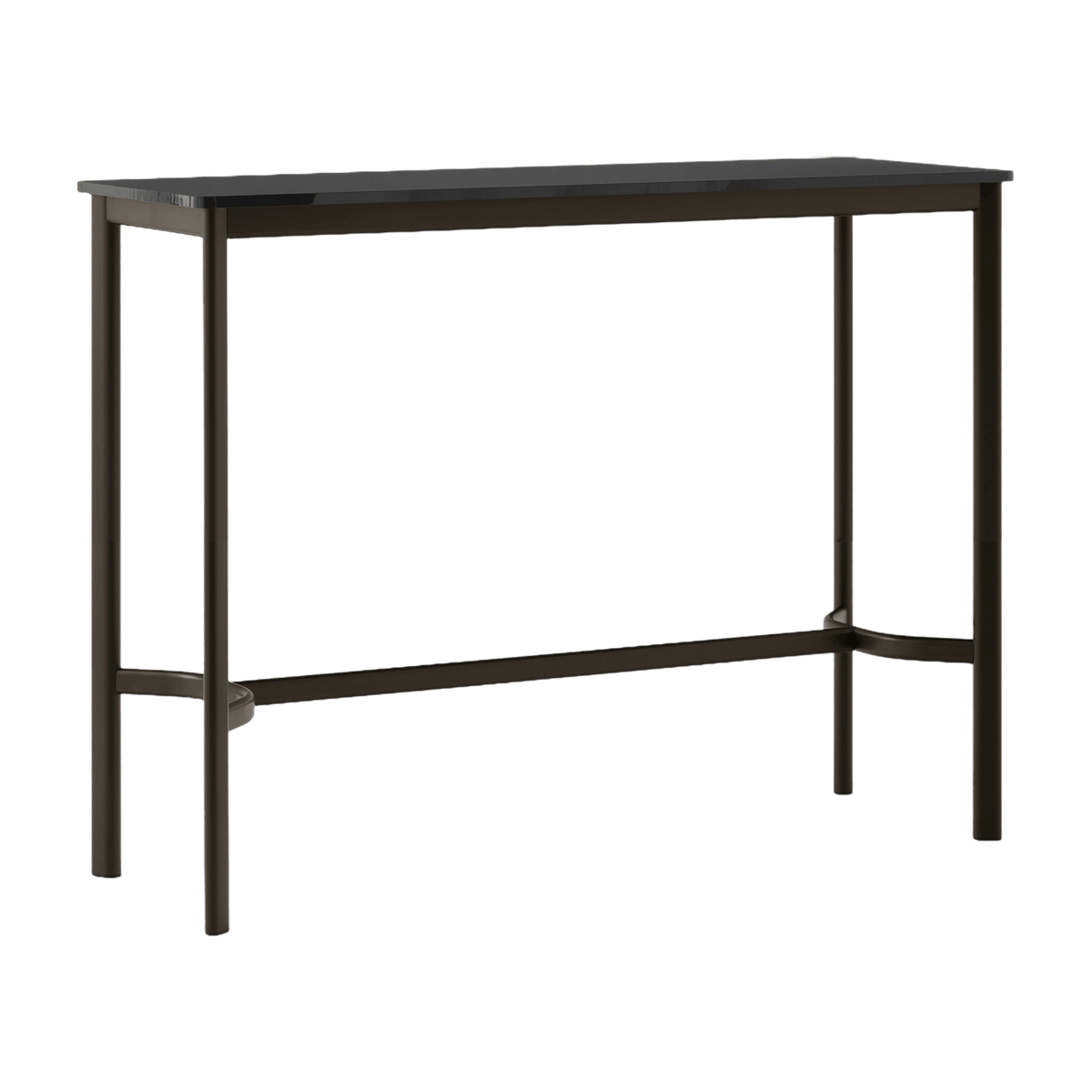 Table rectangulaire haute en acier noire et piètement bronze 140 x 50 x 105 cm Drip HW113 - &tradition - The Cool Republic