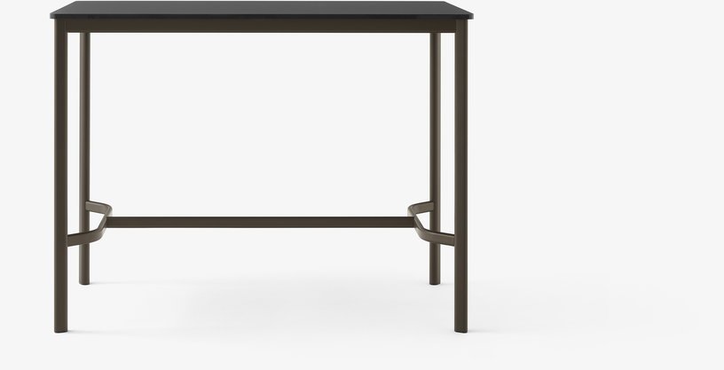 Table rectangulaire haute en acier noire et piètement bronze 140 x 80 x 105 cm Drip HW114 - &tradition - The Cool Republic