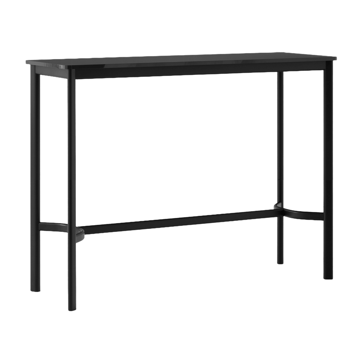 Table rectangulaire haute en acier noire et piètement noir 140 x 50 x 105 cm Drip HW113 - &tradition - The Cool Republic