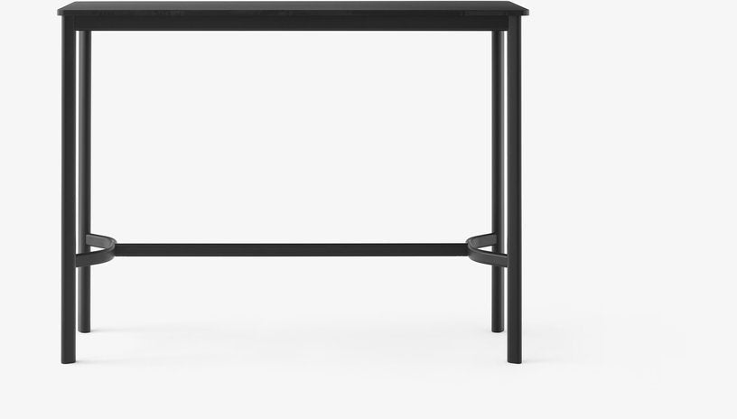Table rectangulaire haute en acier noire et piètement noir 140 x 50 x 105 cm Drip HW113 - &tradition - The Cool Republic