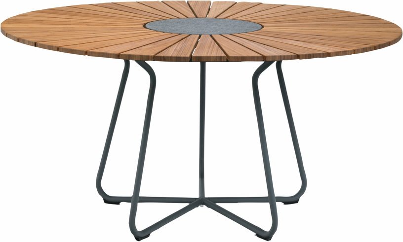 Table ronde 150 cm en bambou piètement en aluminium CIRCLE - Houe - The Cool Republic