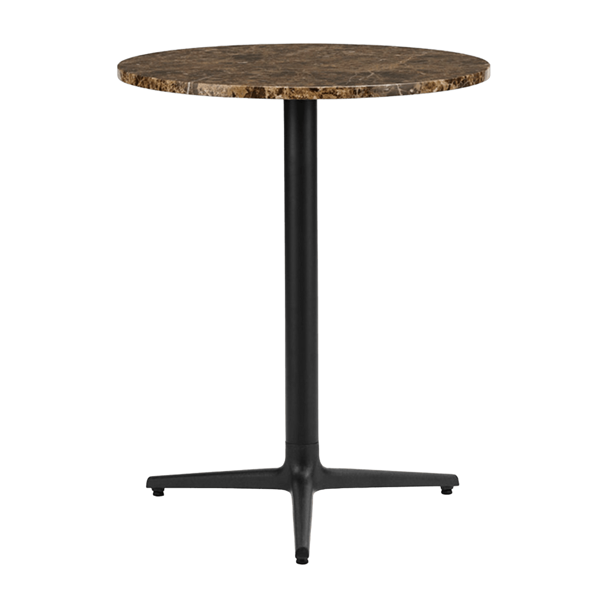 Round table 60 cm with 3 legs in coffee marble Allez Marble - Normann ...