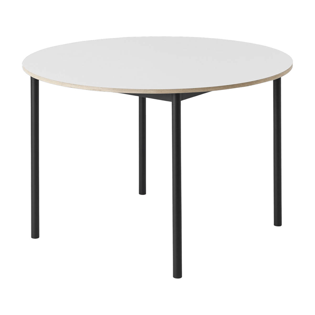 Table ronde blanche piétement noir 110 cm Base - Muuto - The Cool Republic