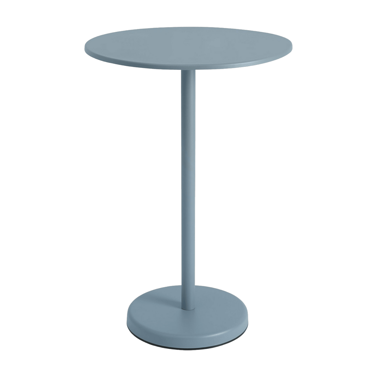 Table ronde d'extérieur en acier bleu ciel 70 x 105 cm Linear - Muuto - The Cool Republic