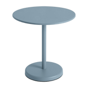 Table ronde d'extérieur en acier bleu ciel 70 x 73 cm Linear - Muuto - The Cool Republic