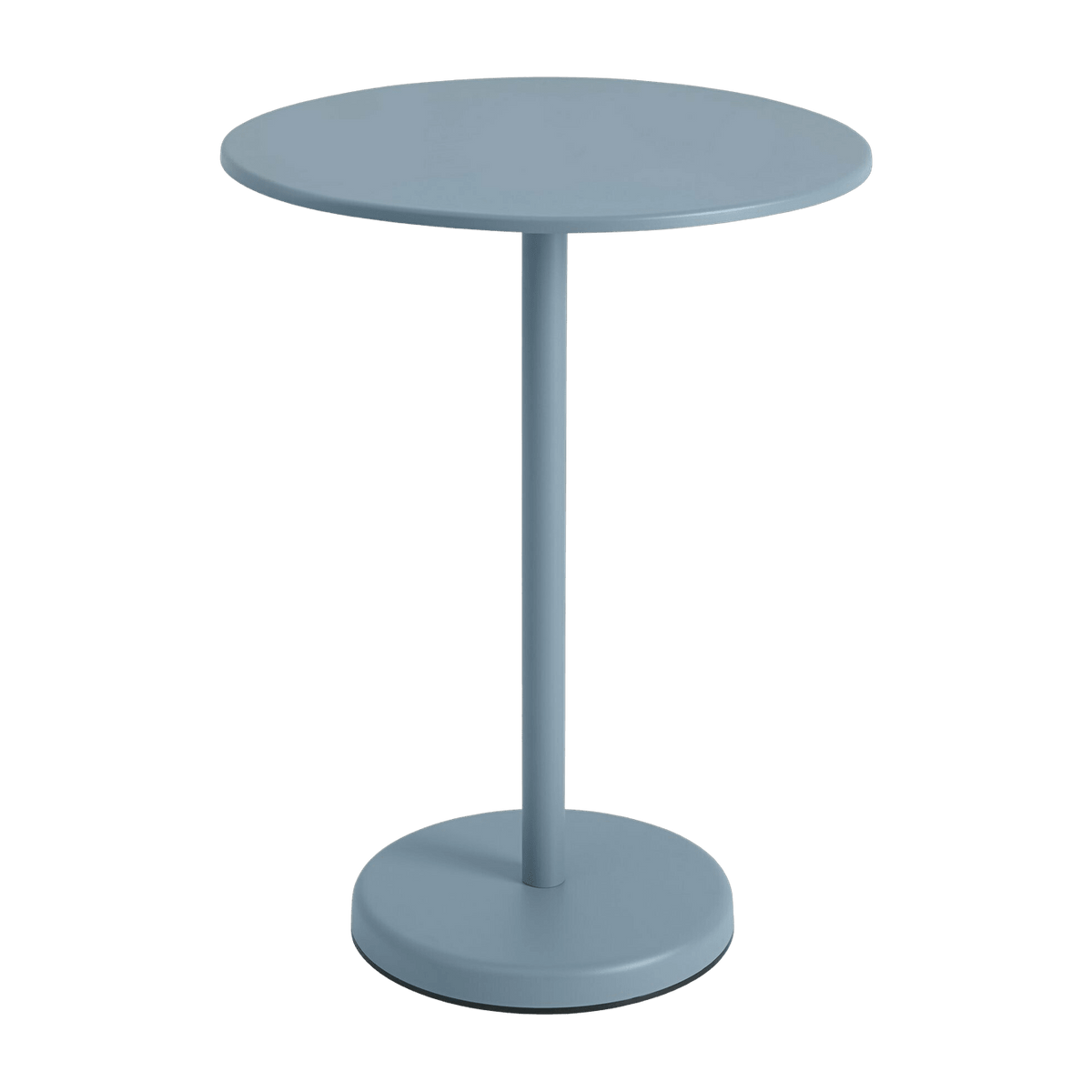 Table ronde d'extérieur en acier bleu ciel 70 x 95 cm Linear - Muuto - The Cool Republic