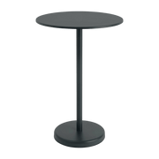 Table ronde d'extérieur en acier noir 70 x 105 cm Linear - Muuto - The Cool Republic
