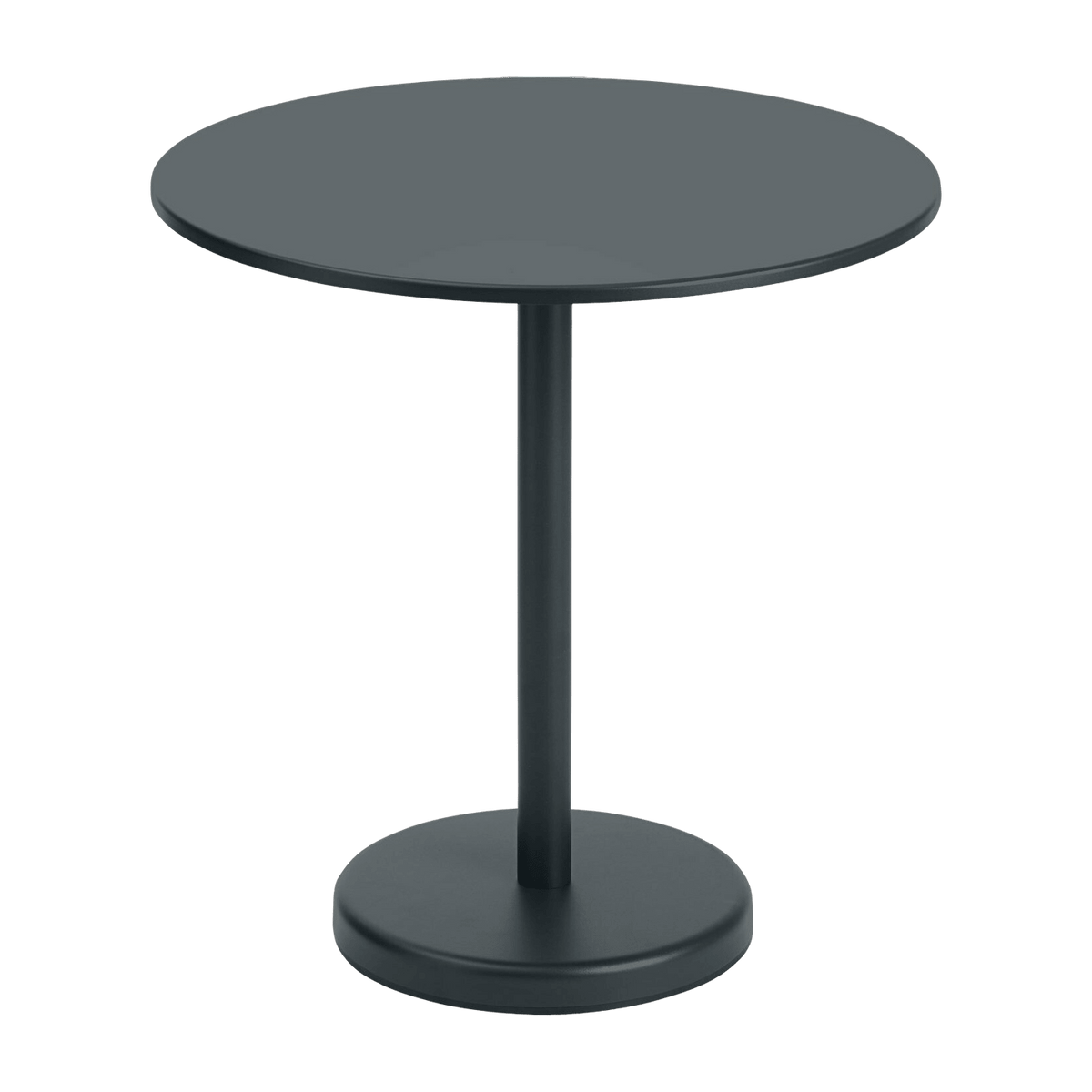 Table ronde d'extérieur en acier noir 70 x 73 cm Linear - Muuto - The Cool Republic