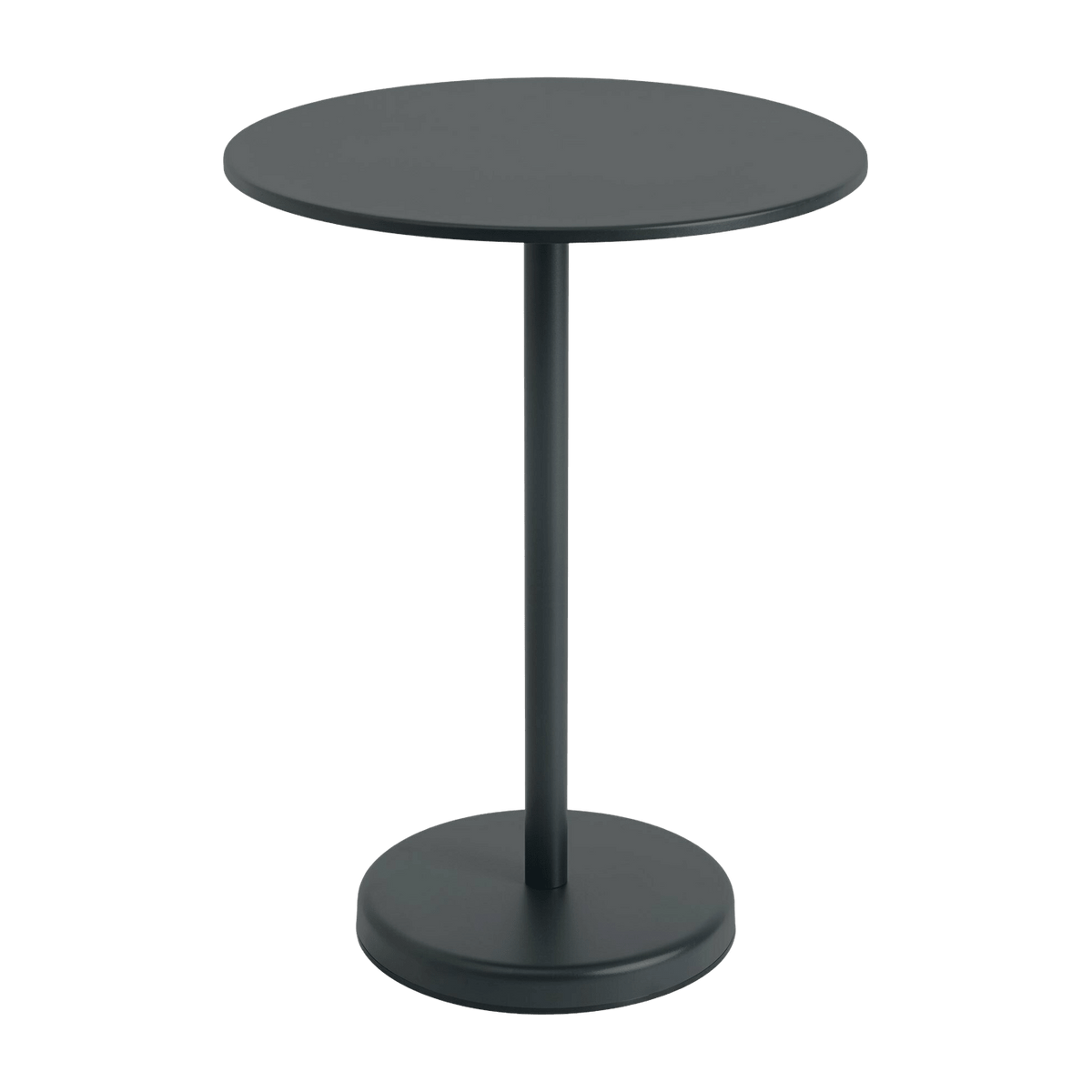 Table ronde d'extérieur en acier noir 70 x 95 cm Linear - Muuto - The Cool Republic