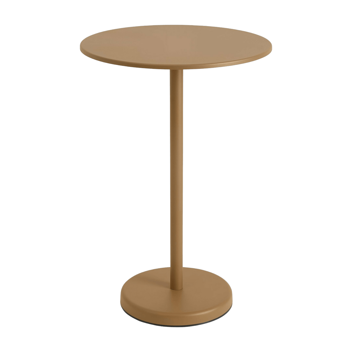 Table ronde d'extérieur en acier orange 70 x 105 cm Linear - Muuto - The Cool Republic