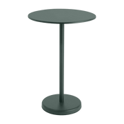 Table ronde d'extérieur en acier vert foncé 70 x 105 cm Linear - Muuto - The Cool Republic