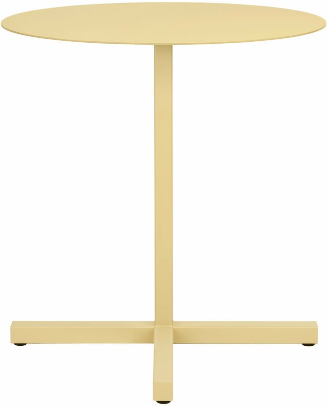 Table ronde en acier beige mat Chop - Hem - The Cool Republic