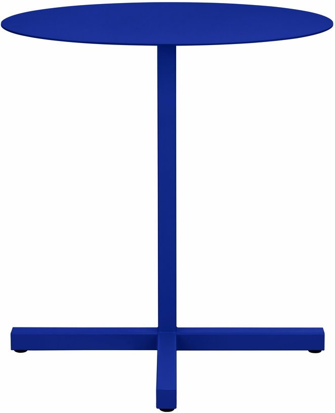 Table ronde en acier bleu outremer mat Chop - Hem - The Cool Republic