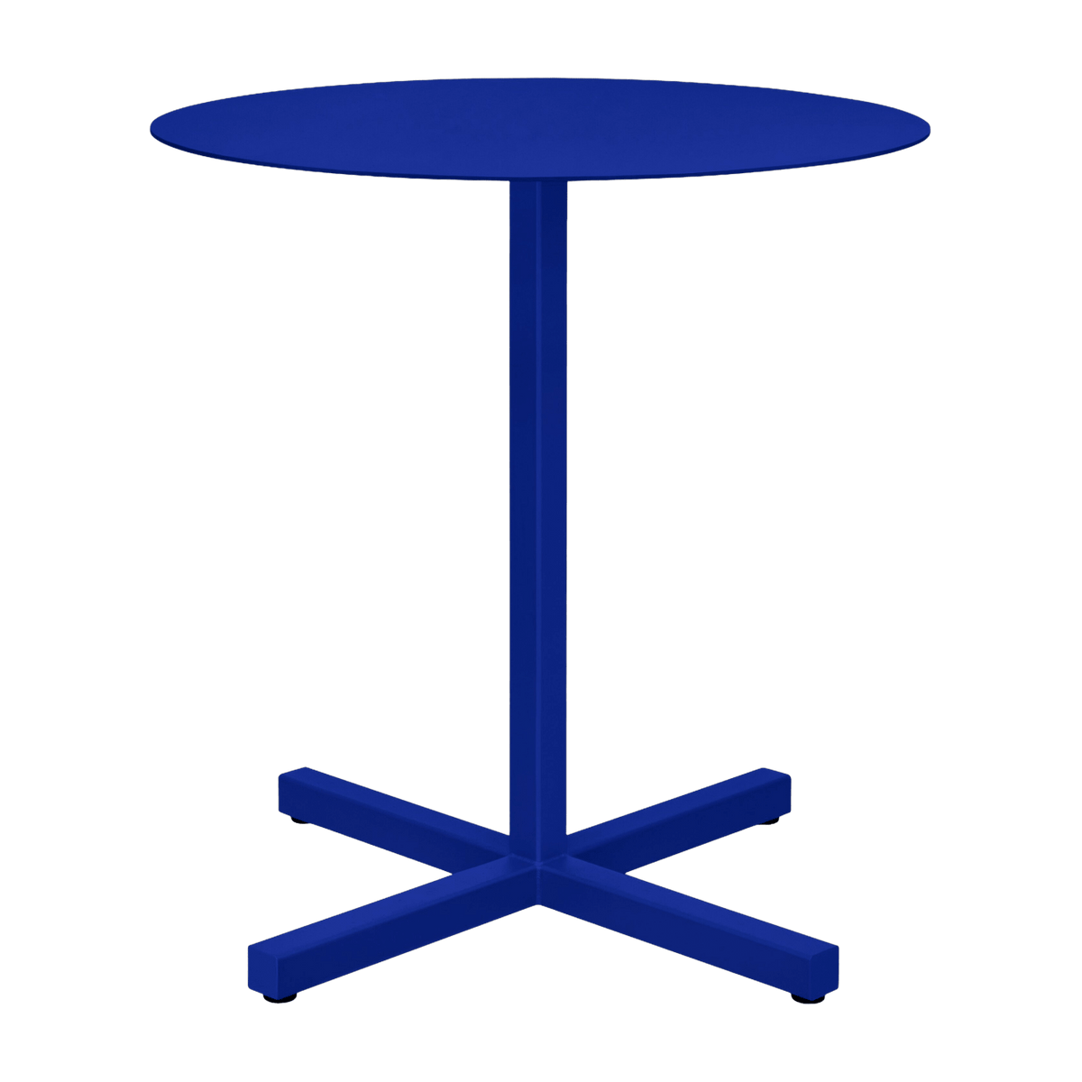 Table ronde en acier bleu outremer mat Chop - Hem - The Cool Republic