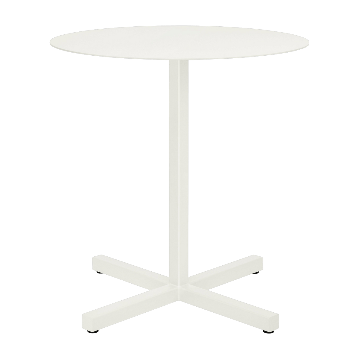 Table ronde en acier gris blanc mat Chop - Hem - The Cool Republic