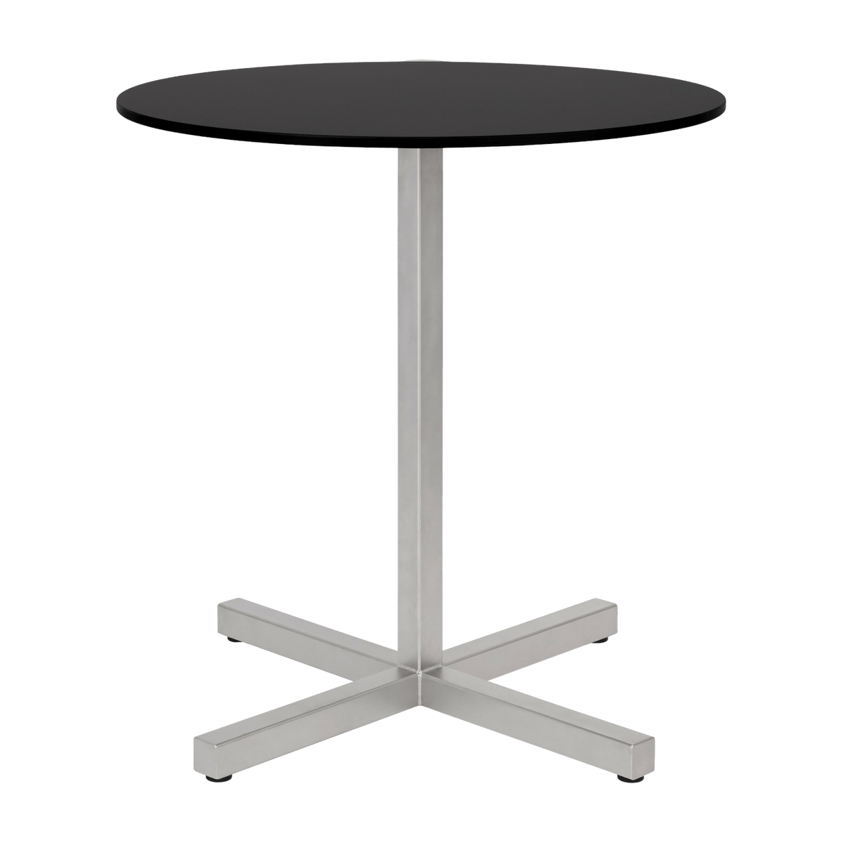 Table ronde en acier inoxydable et stratifée Chop - Hem - The Cool Republic