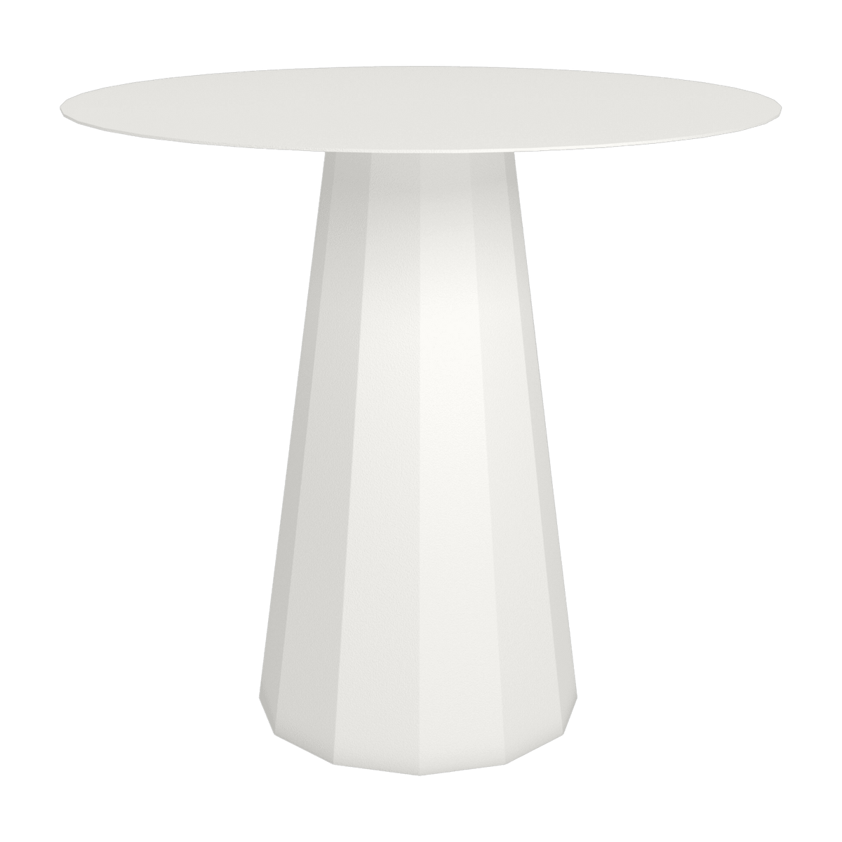 Table ronde en acier mat blanche 80 cm Ankara - Matière Grise - The Cool Republic