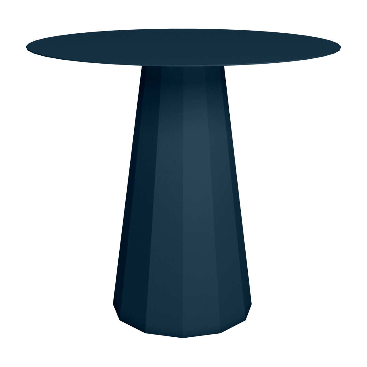Table ronde en acier mat denim 80 cm Ankara - Matière Grise - The Cool Republic