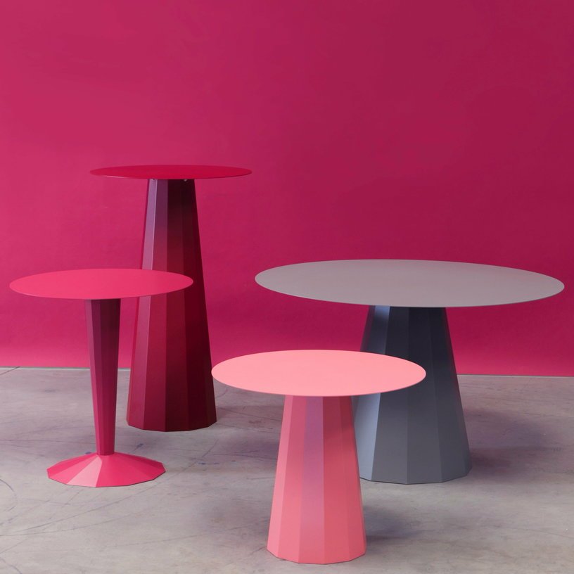 Table ronde en acier mat olive 80 cm Ankara - Matière Grise - The Cool Republic