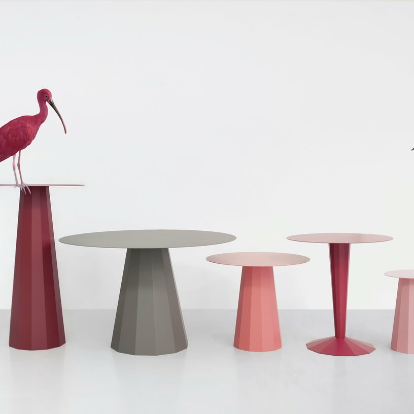 Table ronde en acier mat olive 80 cm Ankara - Matière Grise - The Cool Republic