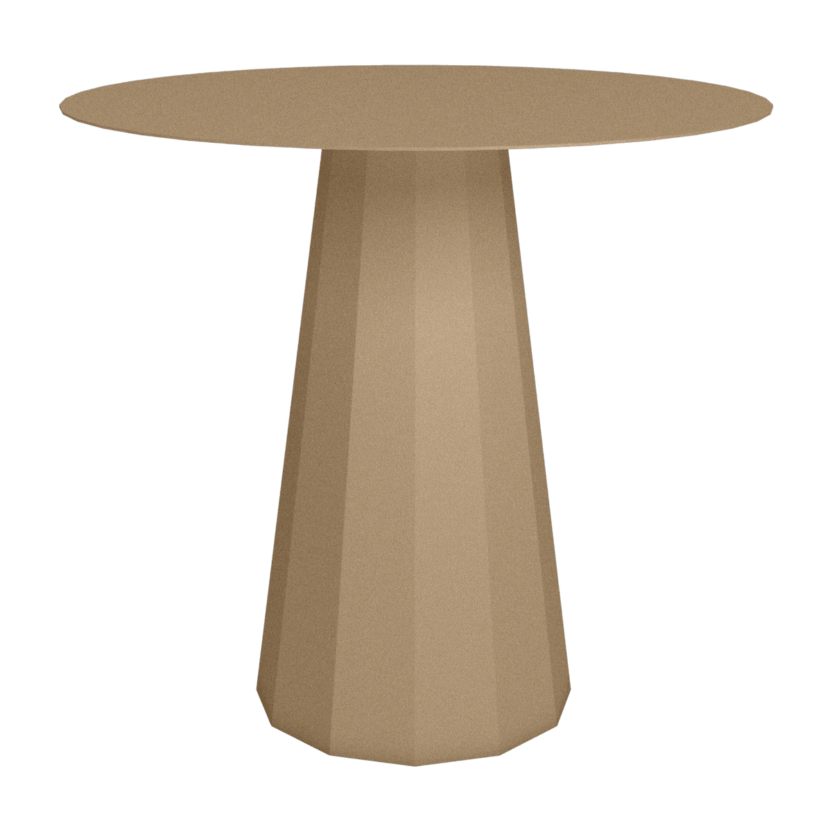 Table ronde en acier mat sable 80 cm Ankara - Matière Grise - The Cool Republic