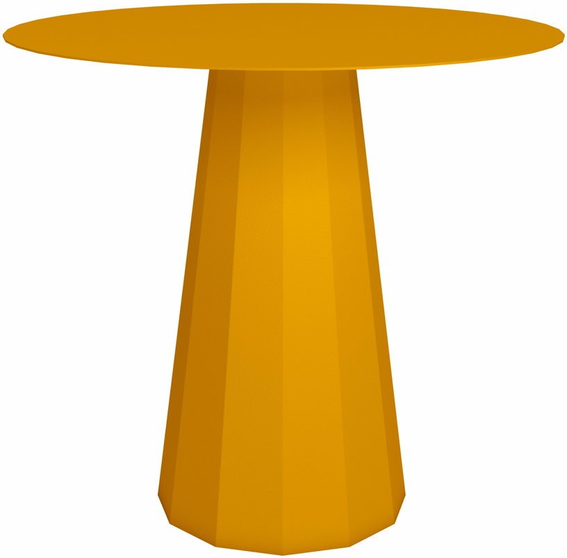 Table ronde en acier mat safran 80 cm Ankara - Matière Grise - The Cool Republic