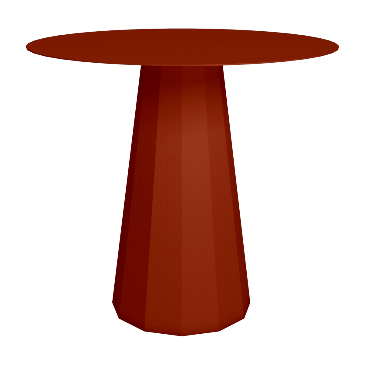 Table ronde en acier mat terracotta 80 cm Ankara - Matière Grise - The Cool Republic