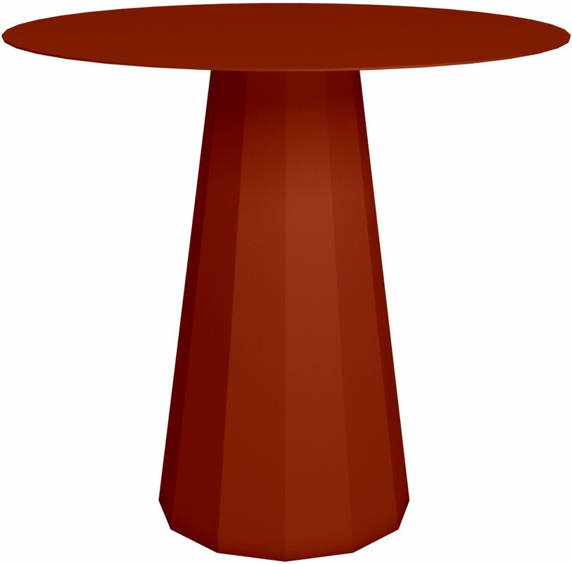 Table ronde en acier mat terracotta 80 cm Ankara - Matière Grise - The Cool Republic