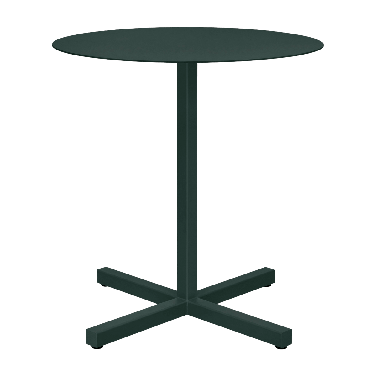 Table ronde en acier vert foncé mat Chop - Hem - The Cool Republic