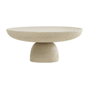 Table ronde in waxed concrete ivory 70 x 33 cm Olo - Mogg - The Cool Republic