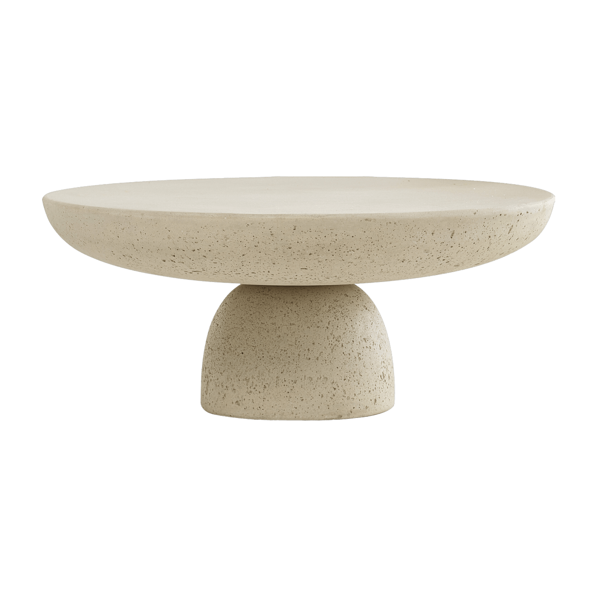 Table ronde in waxed concrete ivory 70 x 33 cm Olo - Mogg - The Cool Republic