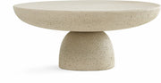 Table ronde en béton ciré ivoire 70 x 33 cm Olo - Mogg - The Cool Republic